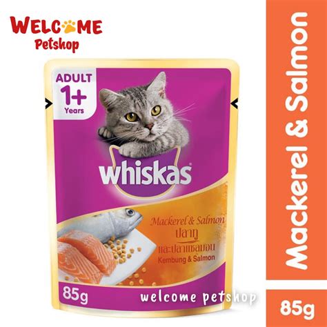 Jual Whiskas Pouch Gr Mackerel Salmon Makanan Kucing Basah Shopee