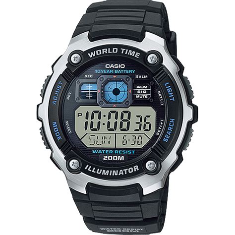 AE2000W 1AV Illuminator Black And Blue Digital Watch CASIO