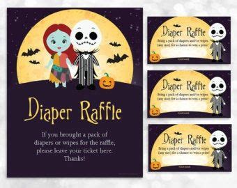 Digital Nightmare Before Christmas Halloween Baby Shower Etsy Baby