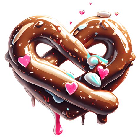 Heart Pretzel Digital Graphic · Creative Fabrica