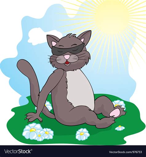 Funny Cat Royalty Free Vector Image Vectorstock