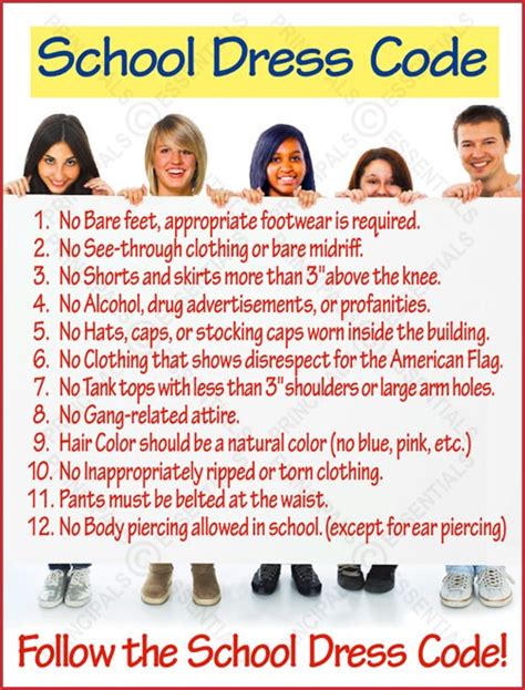 Dress Code Rules Poster