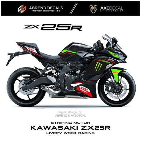 Jual Striping Zx R Livery Krt Wsbk Racing Team Stiker Motor Kawasaki