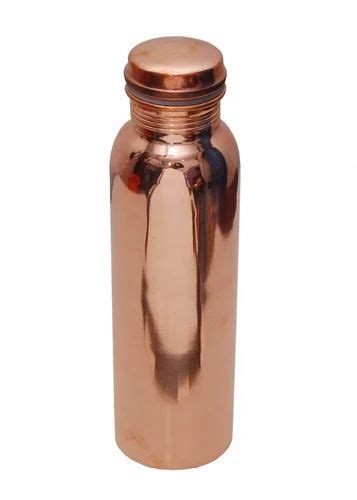 VIRAT Cylindrical Plain Copper Bottle Screw Cap Capacity 950 Ml At