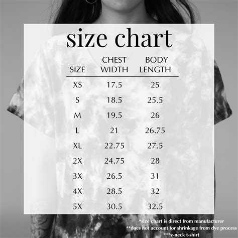 v-neck size chart – ooakshell inc