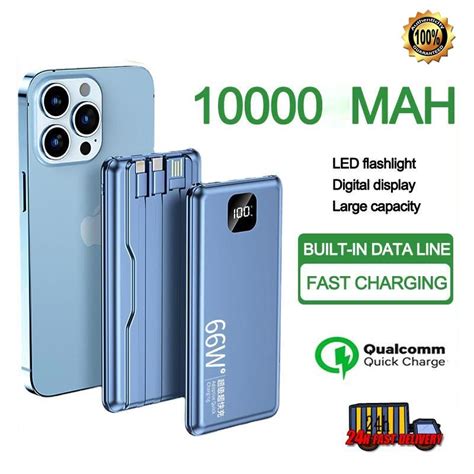 W Two Way Fast Charging Power Bank Mah With Micro Type C