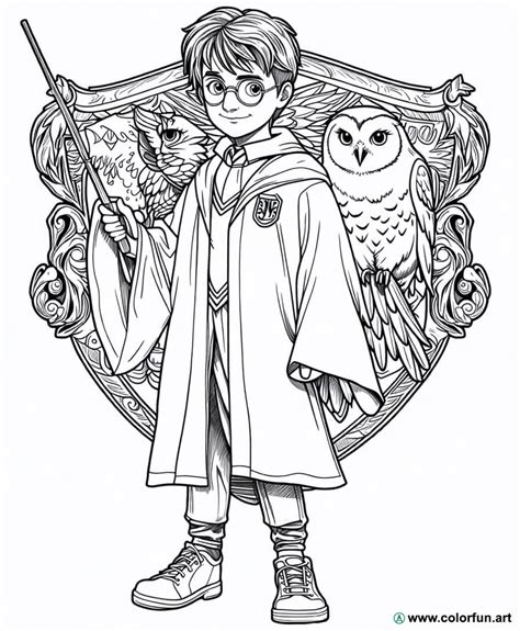 Coloriage De Harry Potter Gryffondor T L Charger Ou Imprimer