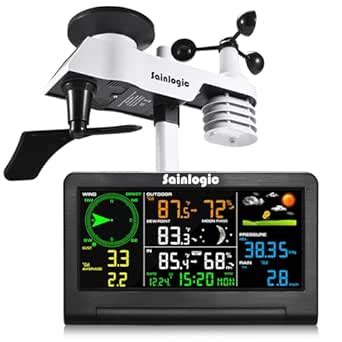 Sainlogic Weather Station Wireless Indoor Outdoor With Color Display