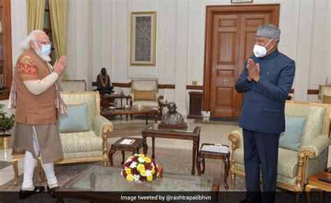 Prime Minister Narendra Modi Meets President Ram Nath Kovind To Discuss