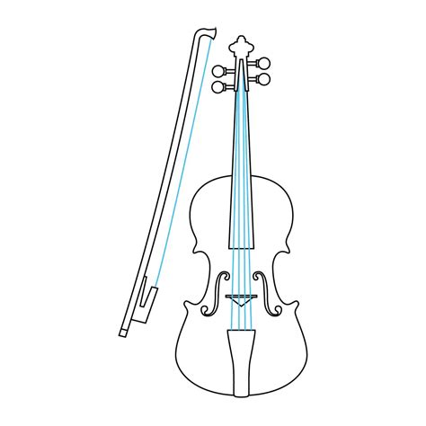 How To Draw A Violin Step By Step