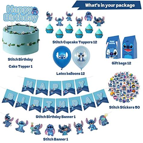 Beeyaky Lilo and Stitch Party Supplies comprend des décorations de