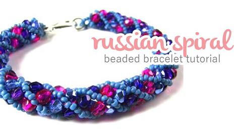 Russian Spiral Bracelet Beginner S Bead Weaving Tutorial Youtube