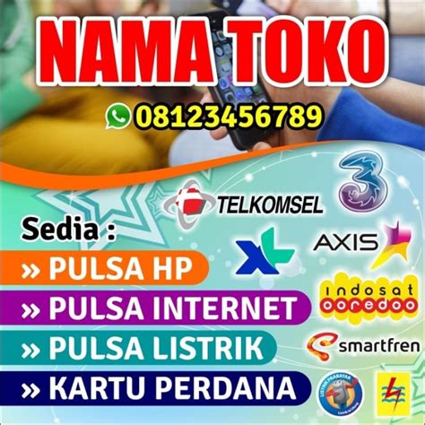 Jual Banner Spanduk Konter Jual Pulsa Kota Kediri Al Group Tokopedia