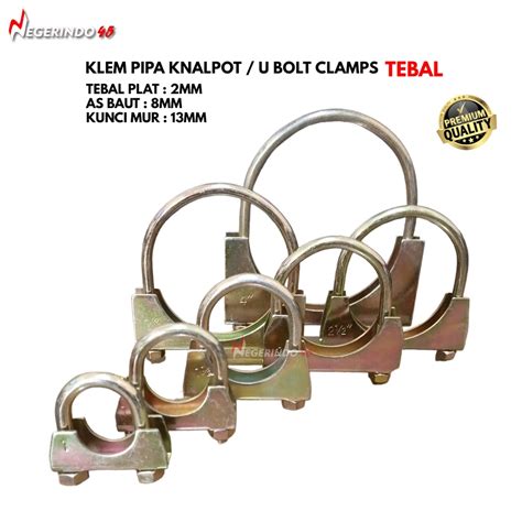 Jual U BOLT CLAMPS KLEM PIPA KLEM KNALPOT TEBAL 1 11 4 11 2 2