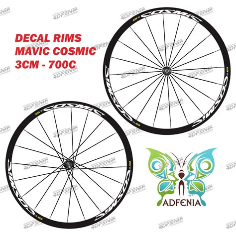 Jual Stiker Mavic Cosmic SL Lebar 2 Cm Sticker Decal Rims Velg Roadbike