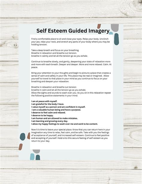 Self Esteem Guided Imagery Script Relaxation Guided Imagery Self