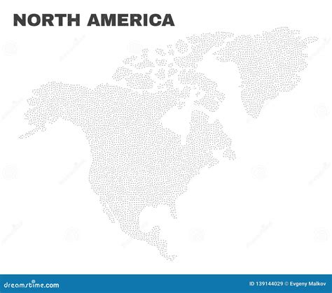 Vector North America Map Of Dots Stock Vector Illustration Of Mosaic North 139144029