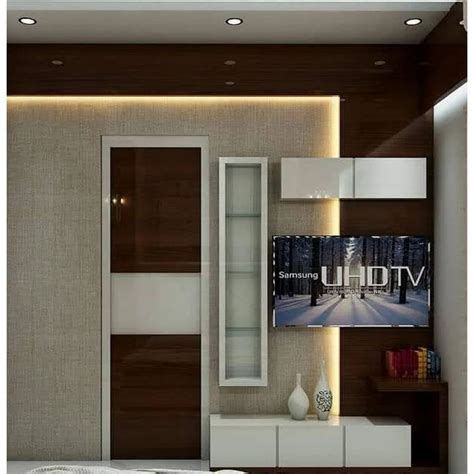 Plywood Modern Wooden Wall Mounted Tv Unit Laminate Finish At Rs 850