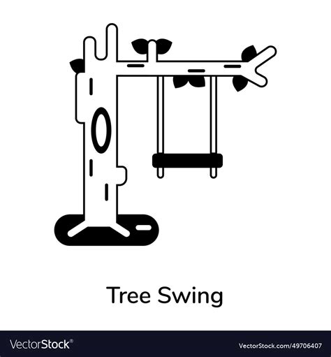 Tree Swing Royalty Free Vector Image Vectorstock