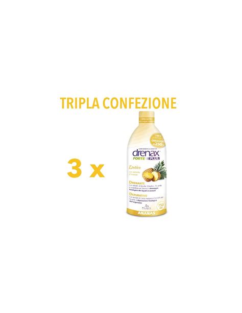 Drenax Forte Plus Esotico Gusto Ananas Tripla Confezione