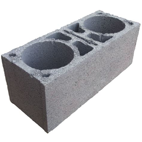 Bloc poteau double en béton NF 500 MM x 200 MM x 250 MM