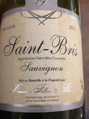 Domaine Fillon Fils Saint Bris Sauvignon Vivino Us