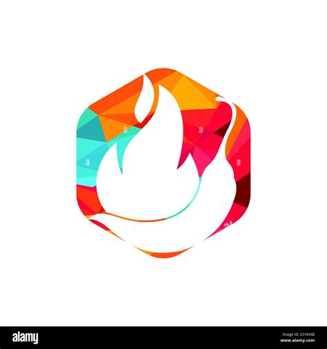 Hot Chili Vector Logo Design Concept Fire Chili Logo Symbol Spice Food Symbol Icon Stock