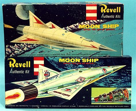 Revell Moon Ship Models 1960s Revell Model Kits Model Kit Box Art