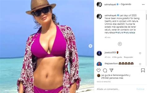Al Natural Y Orgullosa De Su Edad Salma Hayek Sorprende Al Mundo Con Su Bikini En Las Redes