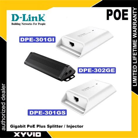 D Link Poe Dpe 301gs Gigabit Poe Plus Splitter Dpe 301gi 1 Port