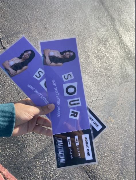 Olivia Rodrigo Sour Tour Customized Souvenir Concert Tickets Artofit