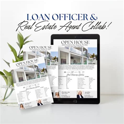 Open House Flyer Loan Officer Marketing Mortgage Flyer Mortgage