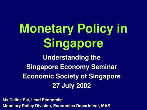 monetary policy  singapore powerpoint