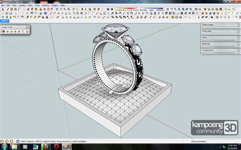 Sketchup Wedding Ring Courtesy Vod Architectural Design Cad