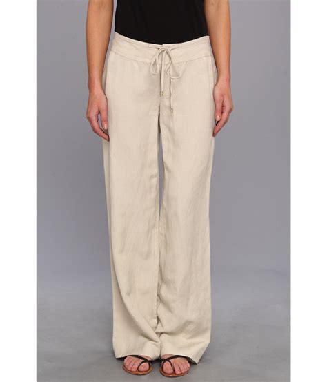 Calvin Klein Linen Wide Leg Pant Shipped Free At Zappos