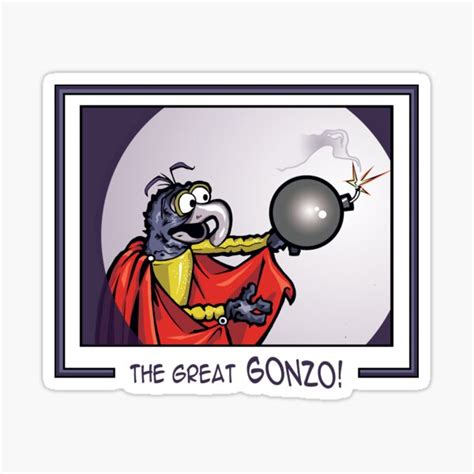 "The Great Gonzo" Sticker for Sale by Action-Nate | Redbubble