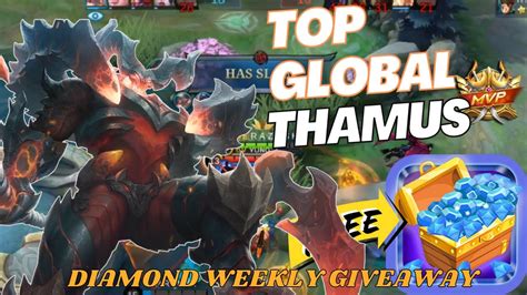 500 DIAMONDS ML GIVEAWAY Thamus Best Build 2023 Top Global Gameplay