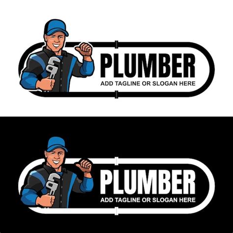 Premium Vector Plumber Mascot Logo Design Vector