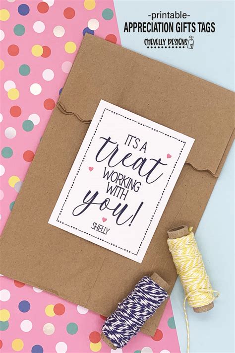 Editable It S A Treat Working With You Staff Appreciation Gift Tag