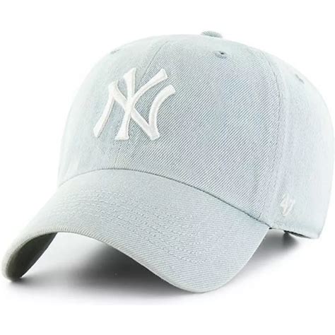 Cappellino Visiera Curva Blu Chiaro Di New York Yankees Mlb Clean Up