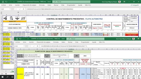 Plan De Mantenimiento Preventivo En Excel Control Historial