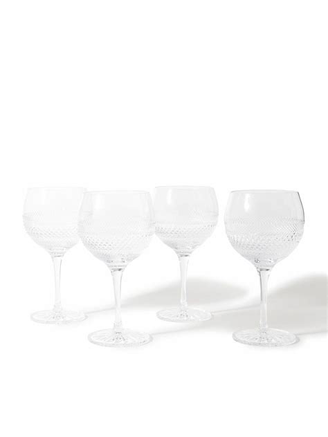 Soho Home Huxley Set Of Four Crystal Gin Glasses Soho Home