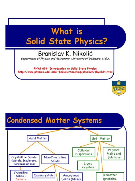 What Is Solid State Physics Condensed Matter Physics Electron