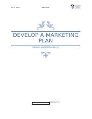 Develop A Marketing Plan Docx Amar Singh Asoc Develop A Marketing