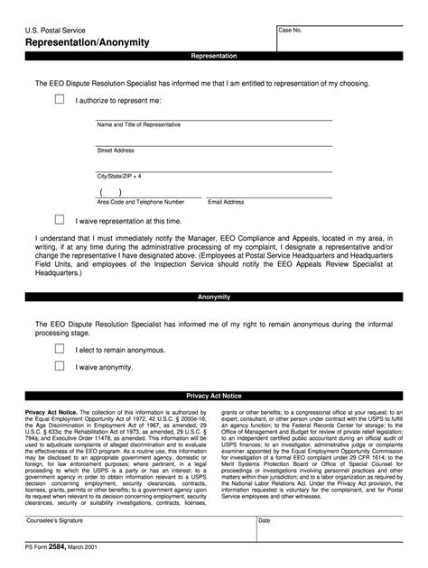 Fillable Online Nalc Branch78 Representation Anonymity Form Fax Email Print Pdffiller