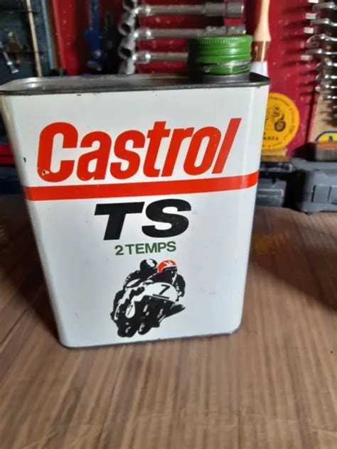 Ancien Bidon Huile Vide Castrol Ts Temps T Moto Eur Picclick Fr