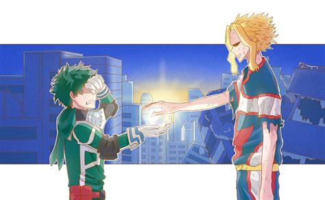 Download Toshinori Yagi All Might Izuku Midoriya Anime My Hero Academia