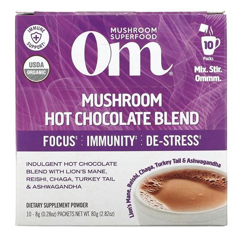 OM Organic Mushroom Hot Chocolate Blend 10pk Box