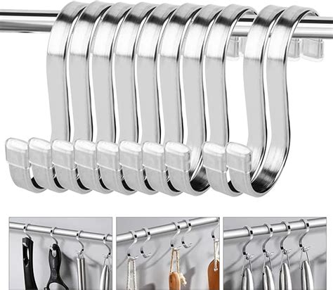 Amazon Htbmall Pack Flat S Hooks Stainless Steel Heavy Duty