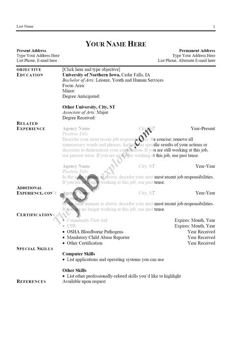 Sample Resume Writing Pdf Pdf Template